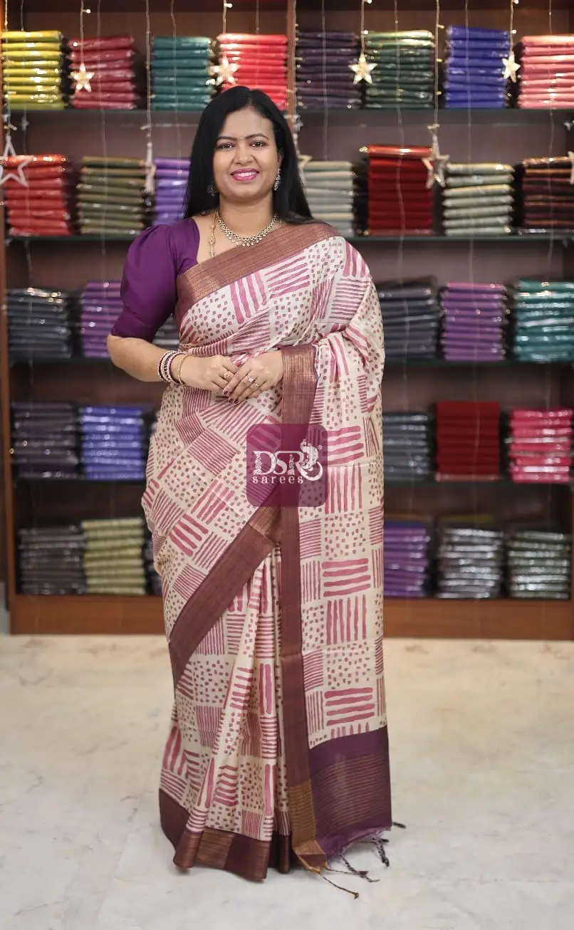 Semi Tussar Silk Sarees