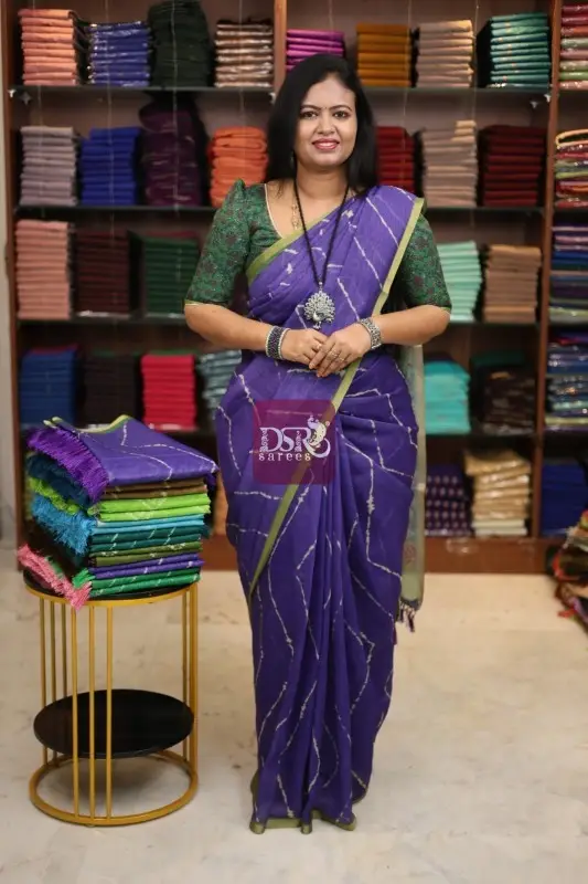 Kalamkari Chanderi Sico Saree