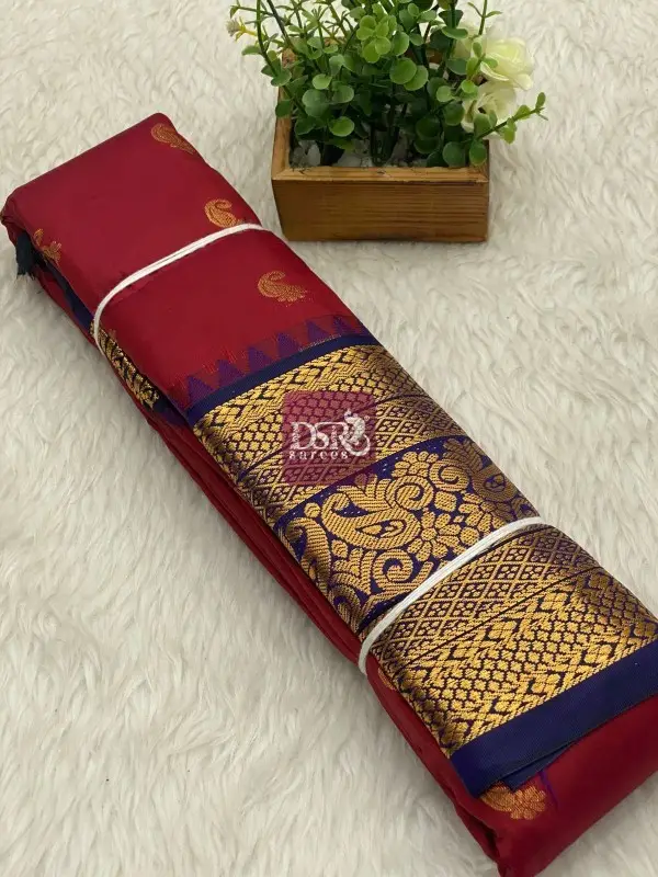 Semi Gadwal Border Sarees