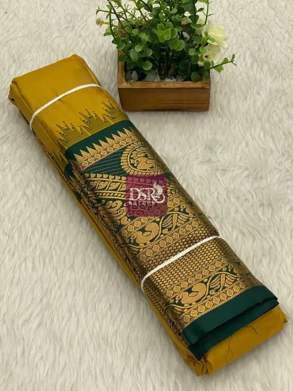 Semi Gadwal Border Sarees