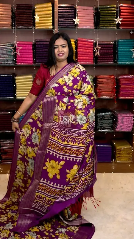 Viscose Chiffon Saree - vol7
