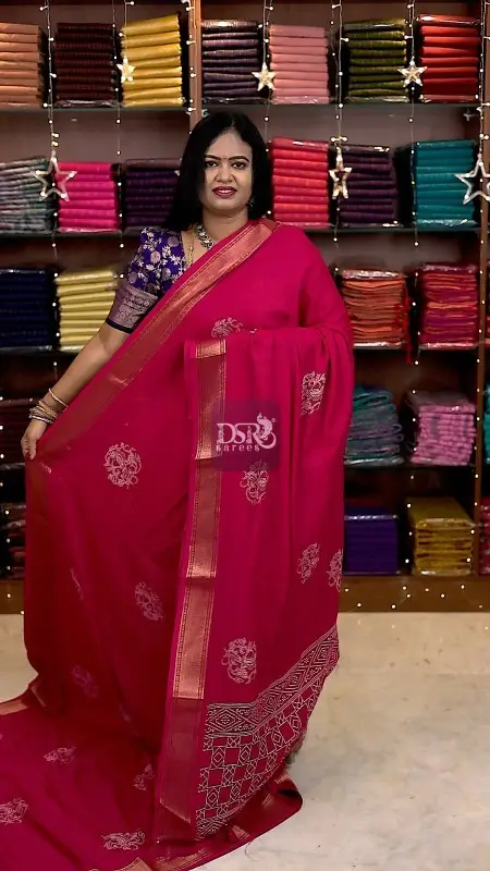 Viscose Chiffon Sarees