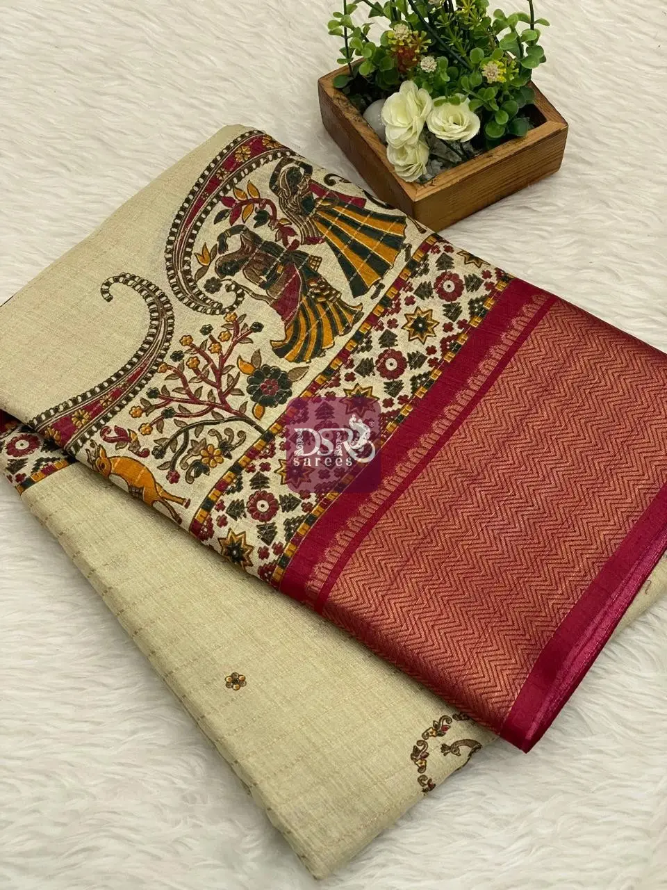 Semi Dola Linen Sarees