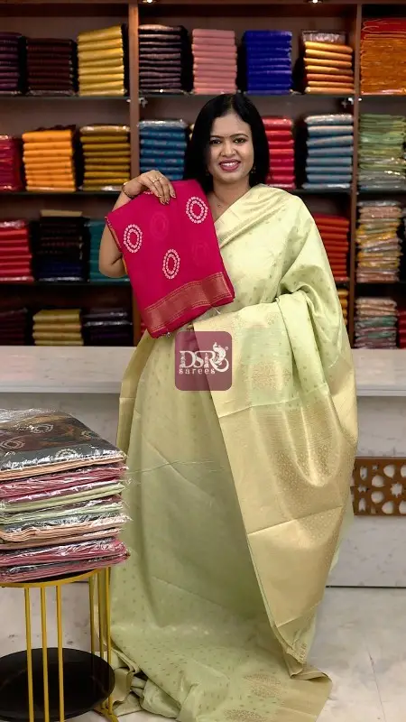 Viscose Chiffon Sarees + Banarasi soft cotton