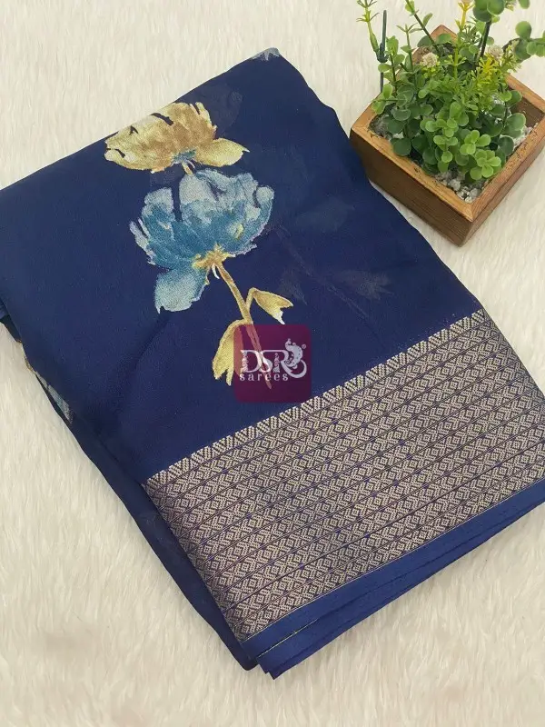 Viscose Chiffon Sarees -vol2