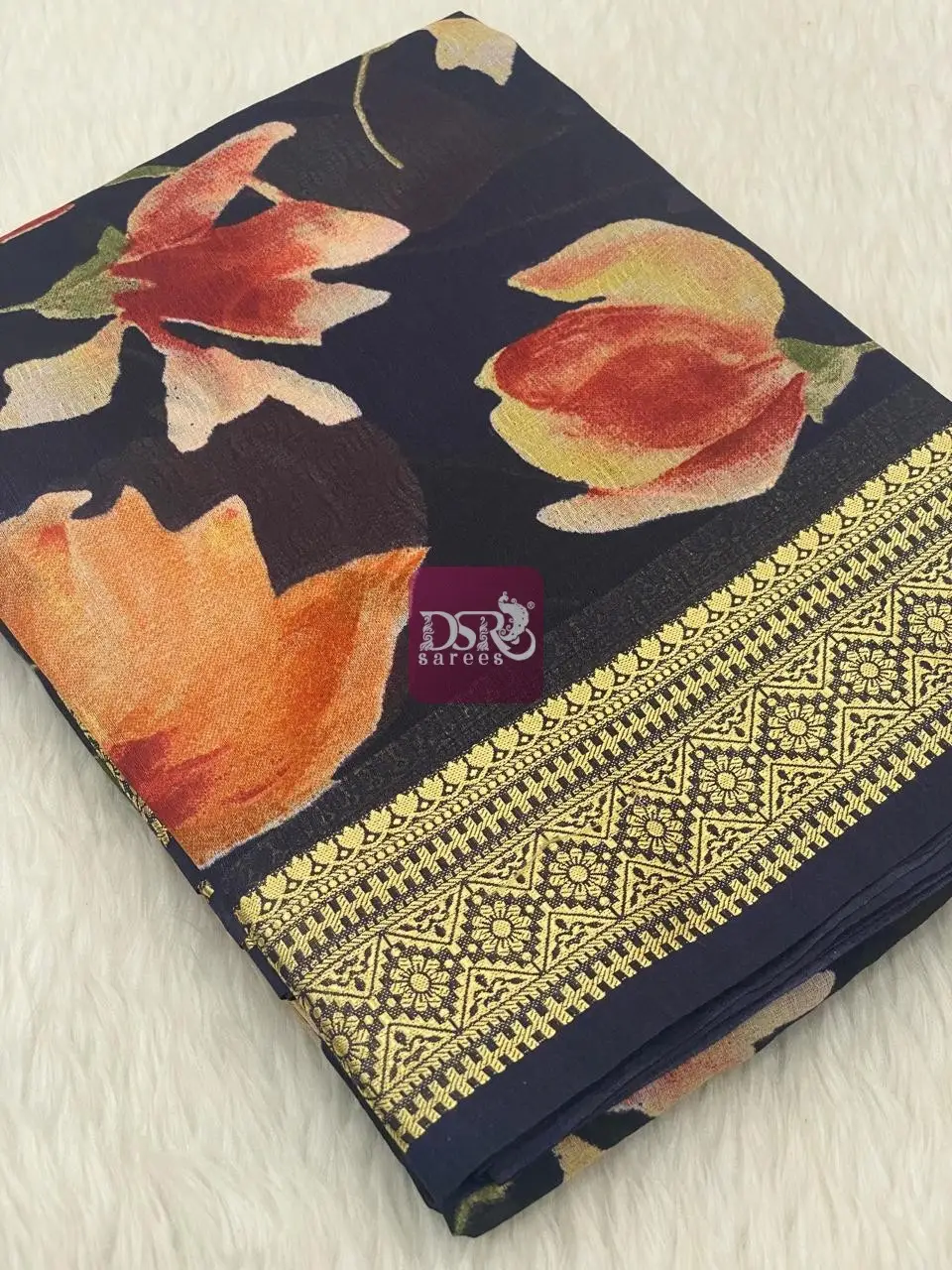 Viscose Chiffon Saree - vol8