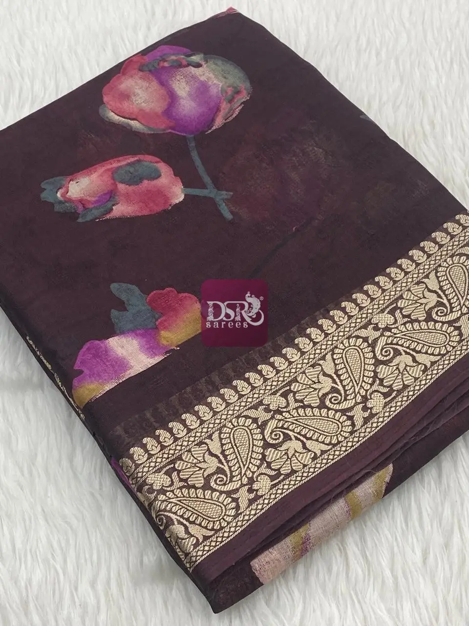 Viscose Chiffon Saree - vol8
