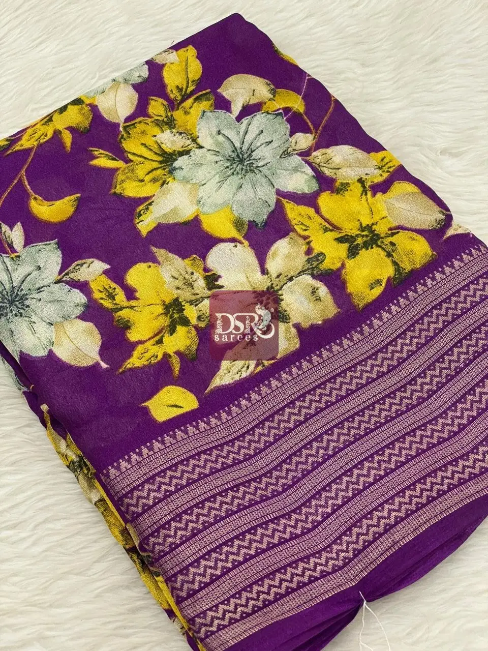 Viscose Chiffon Saree - vol7