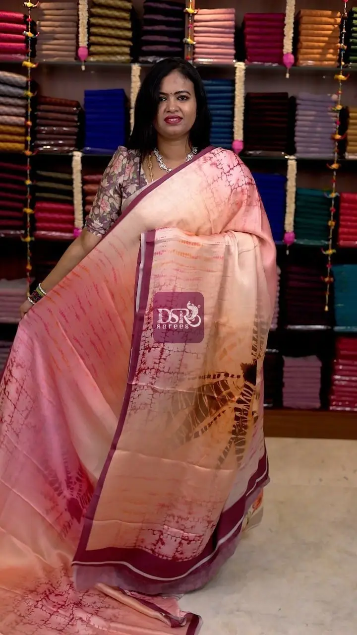 Digital Satin Silk Sarees