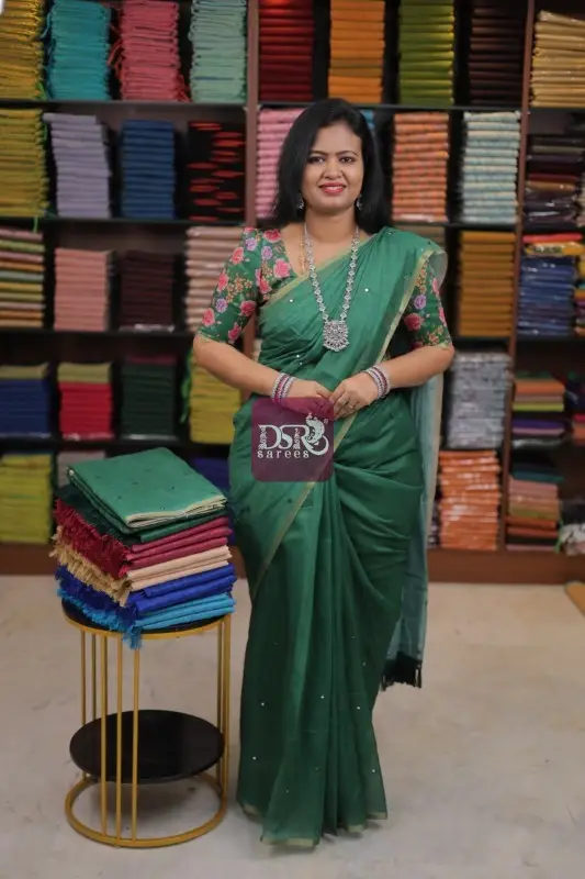 Chanderi Sico With Mirror work