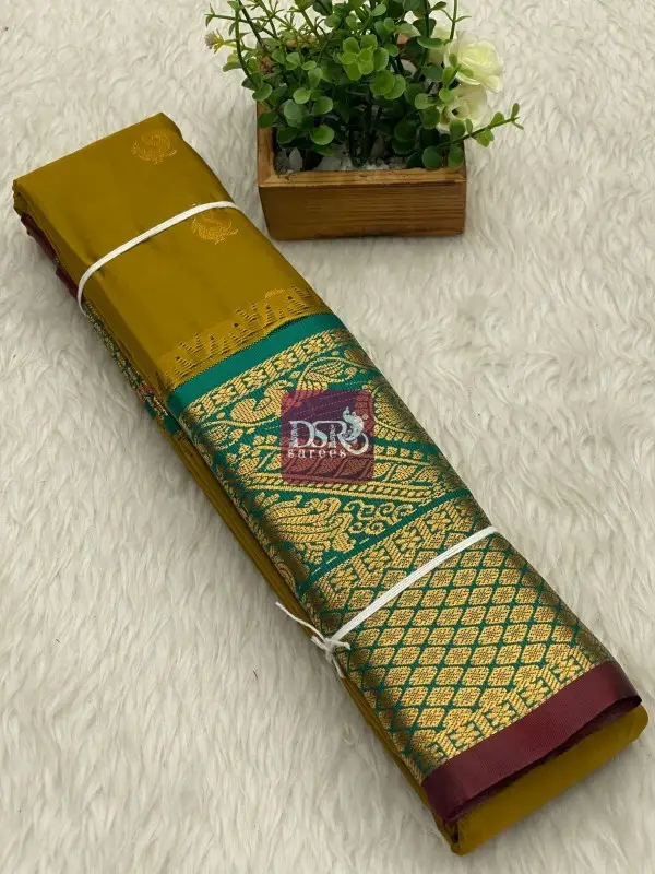 Semi Gadwal Border Sarees