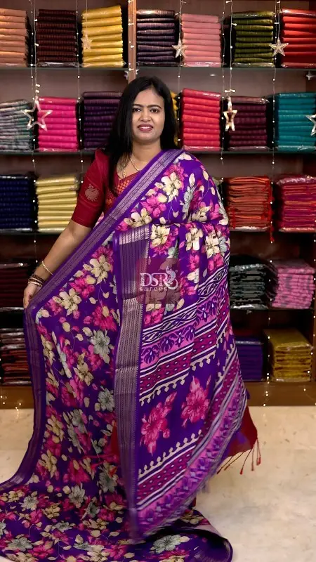 Viscose Chiffon Saree - vol7