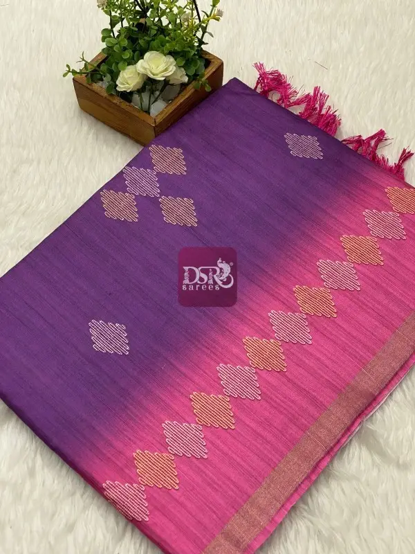 Semi Tussar Jute Silk Sarees