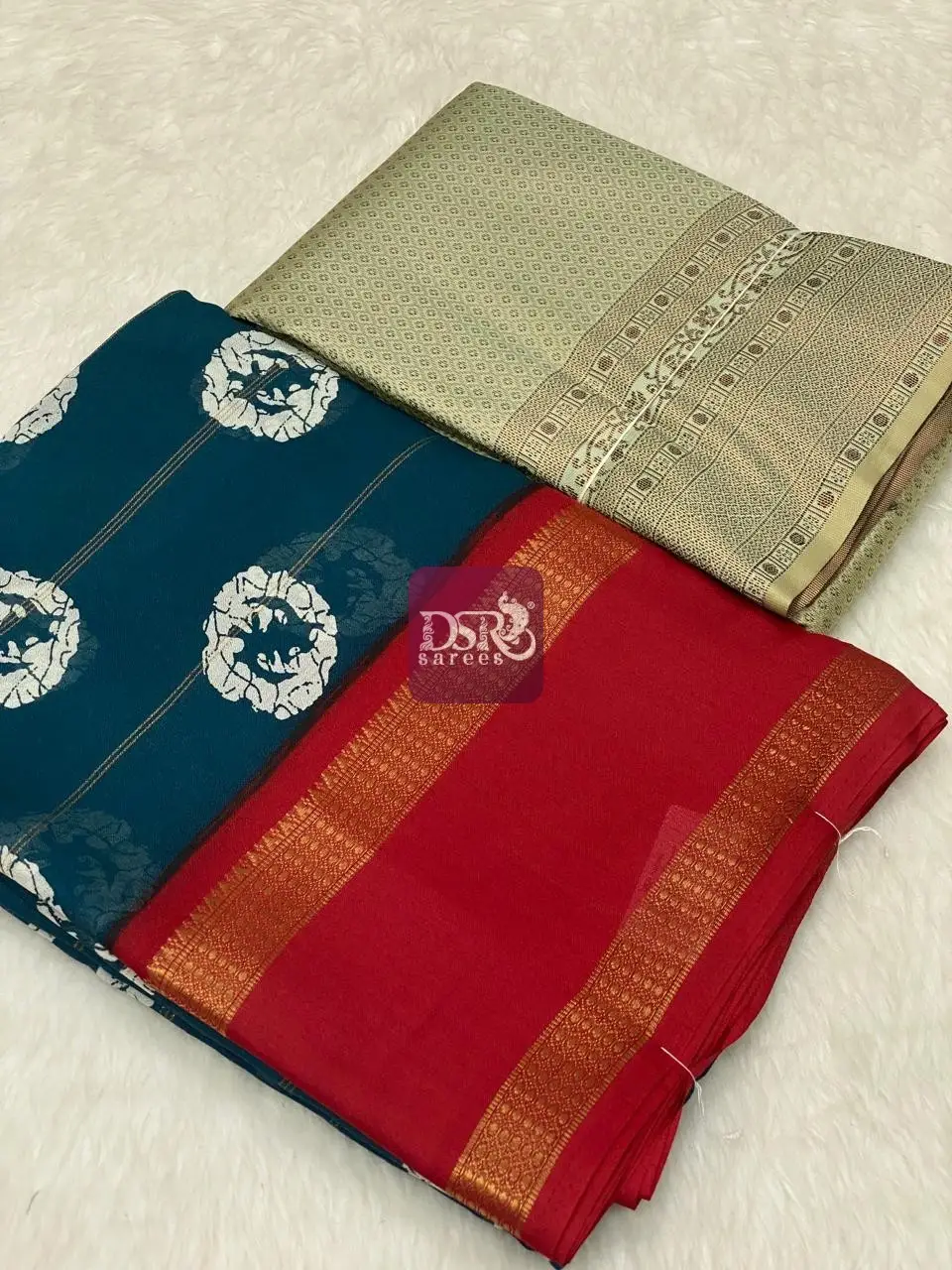 Viscose Chiffon Sarees + Free Saree