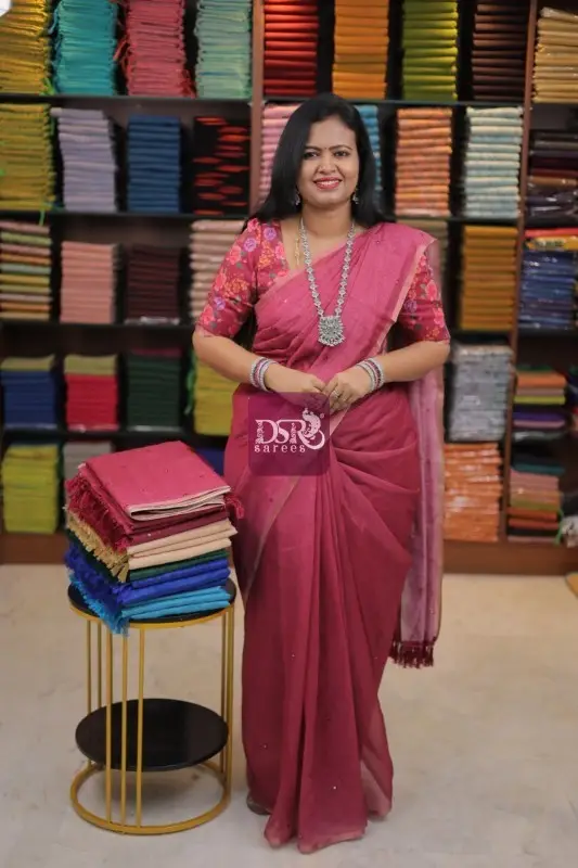 Chanderi Sico With Mirror work