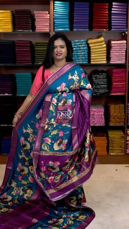 Digital Print Dola Crepe Saree