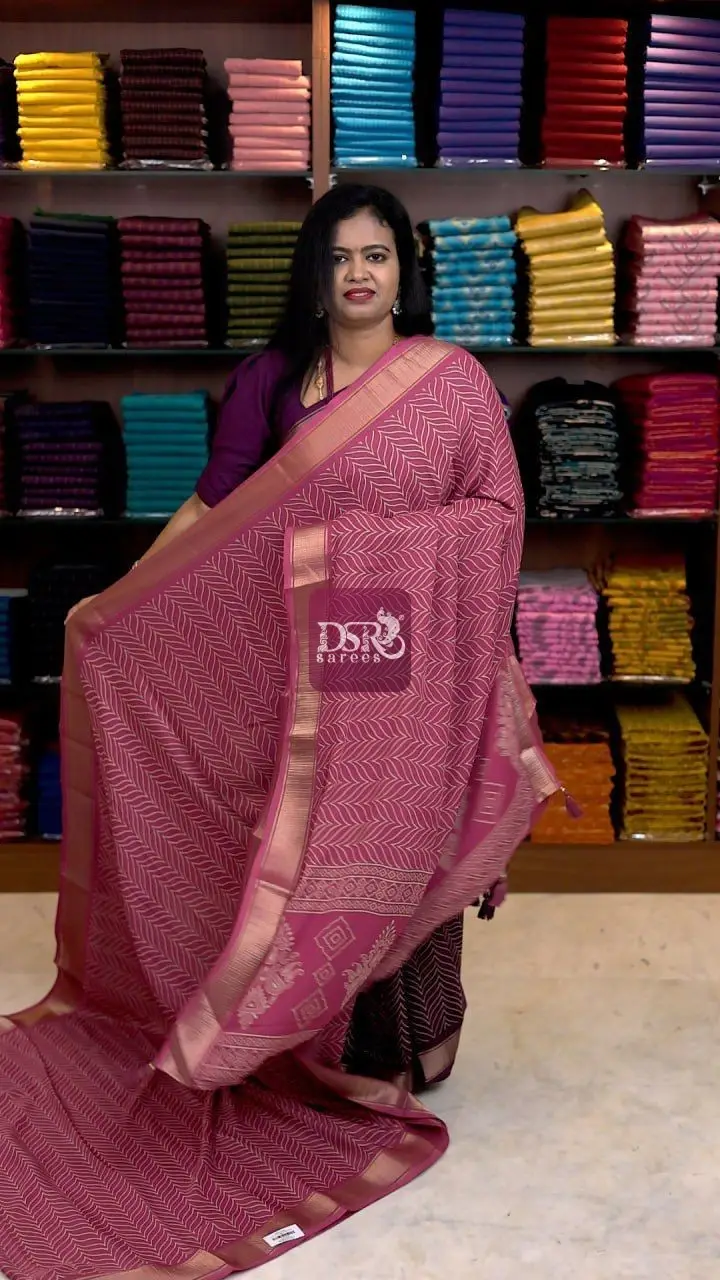 Viscose Chiffon Saree - vol6