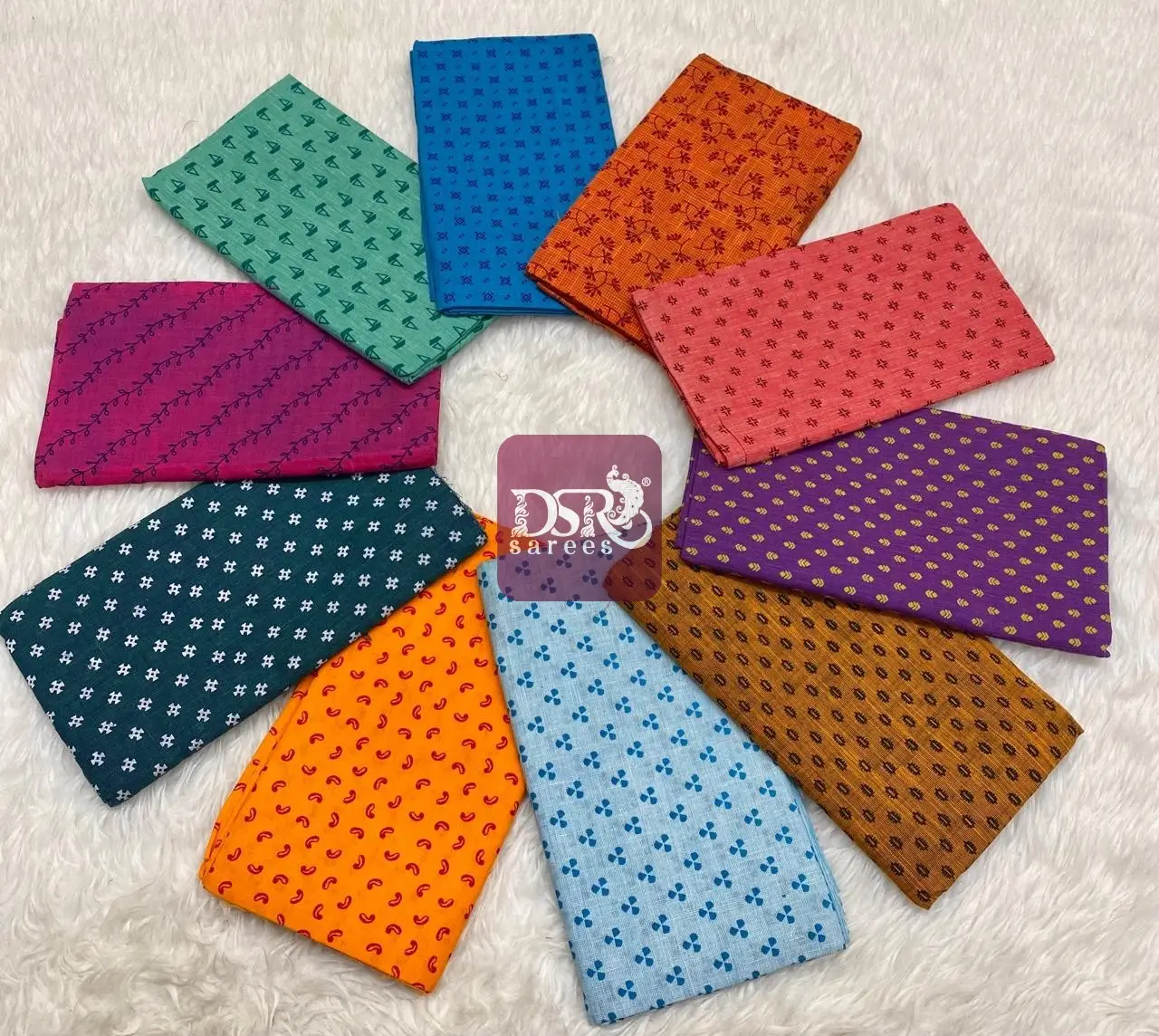 Handloom Cotton Printed Blouse Combo