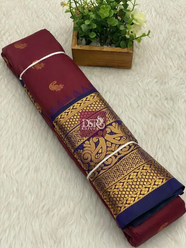 Semi Gadwal Border Sarees