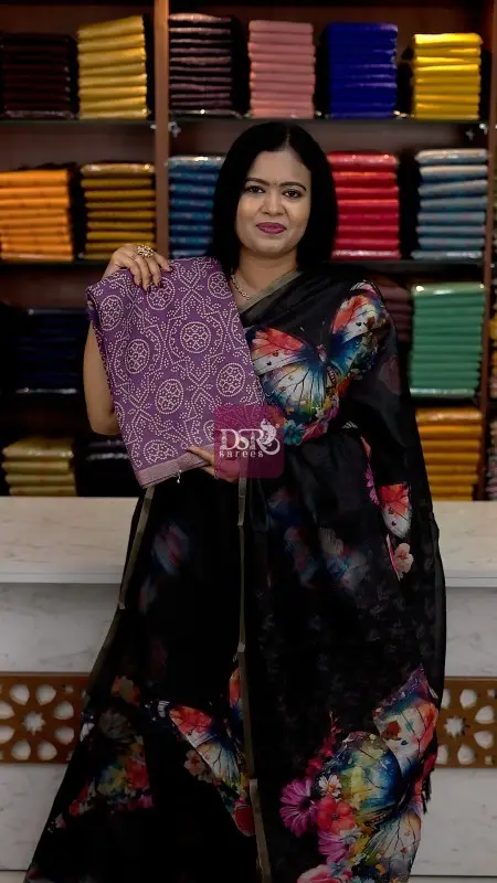 Viscose Chiffon Sarees + Free Saree
