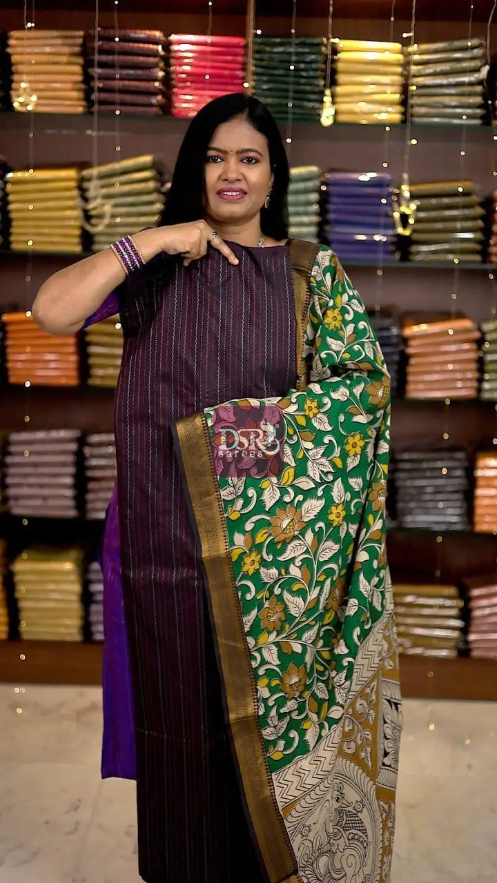 Arani Semi Silk With Nizam Border Dupatta