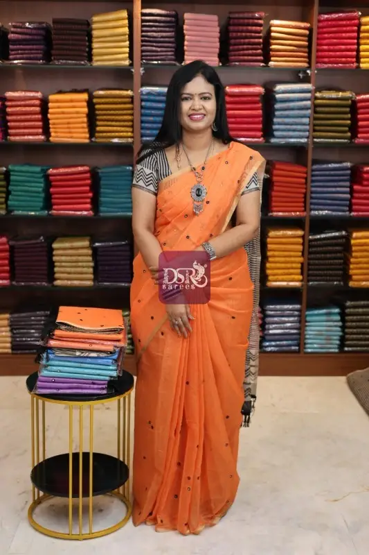 Chanderi Sico With Mirror work