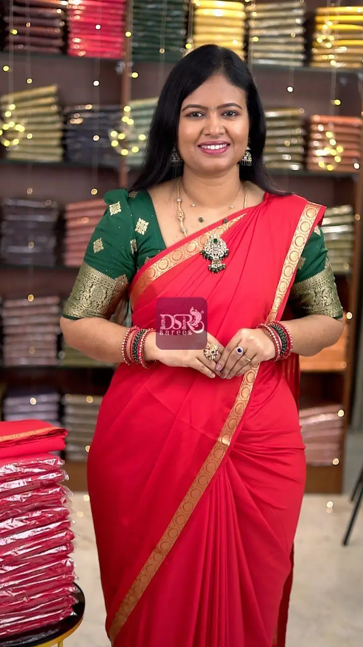 Semi Mysore Crepe Silk Saree