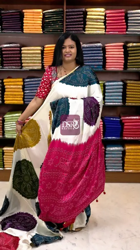 Bandhini Satin Silk Sarees