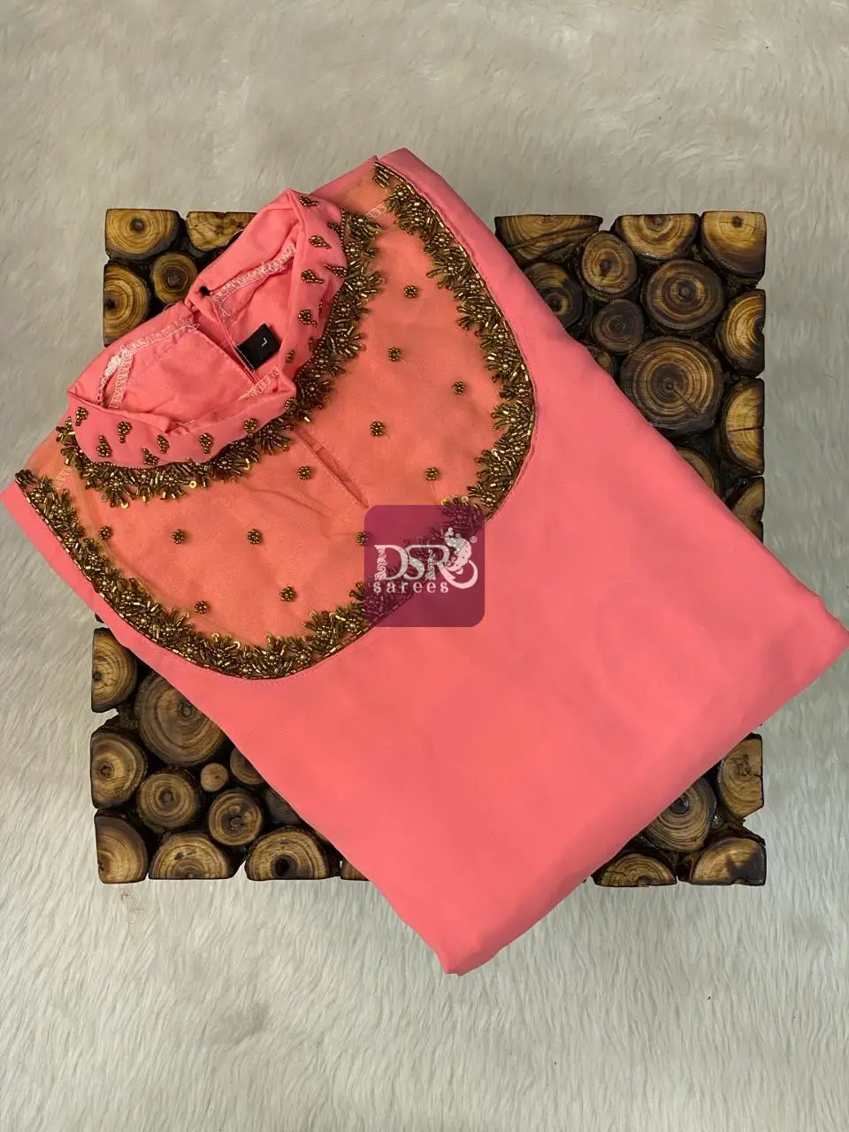 Jewel Neck Georgette Kurtis