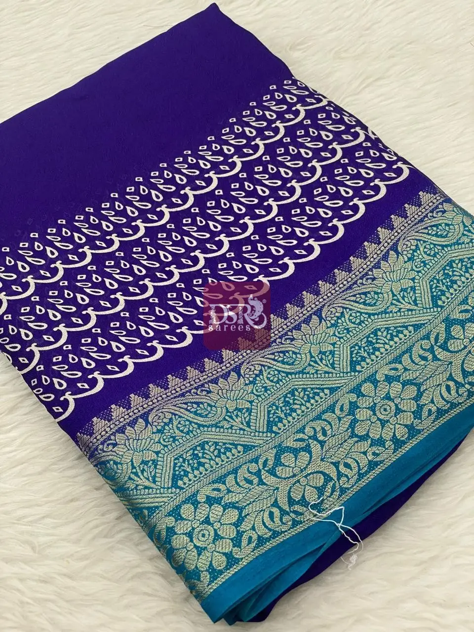 Viscose Chiffon Saree - vol6