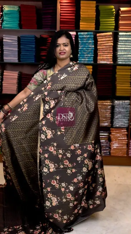Floral Gaji Banarasi Silk