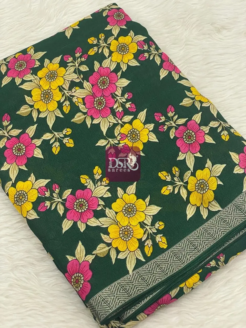 Viscose Chiffon Saree - vol8