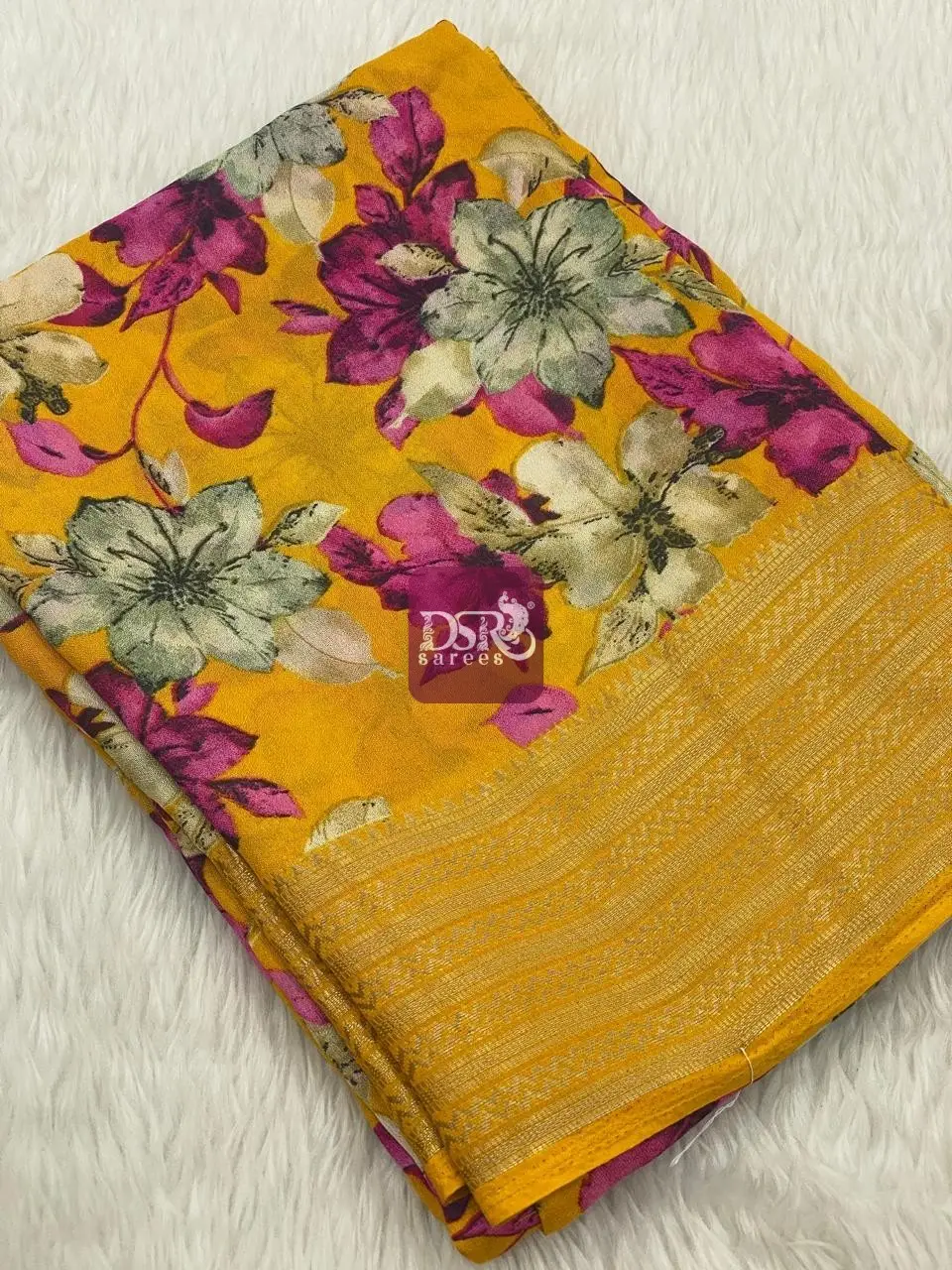 Viscose Chiffon Saree - vol7