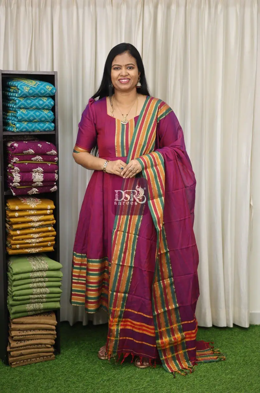 Narayanpet Anarkali Unstitched Salwar Sets