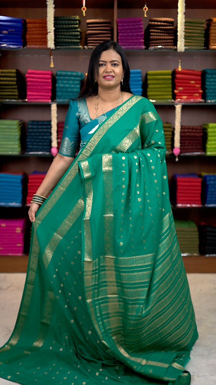 Semi Mysore Crepe Silk Saree