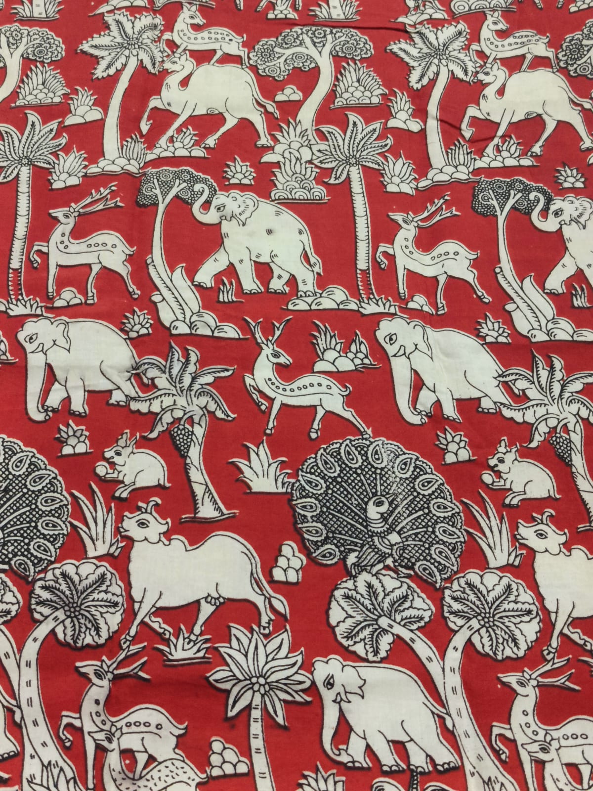 Chennuri Silk Kalamkari Printed 1 mtr cut blouse