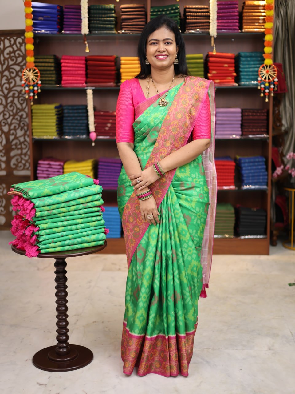 Pochampally Jute Silk Sarees