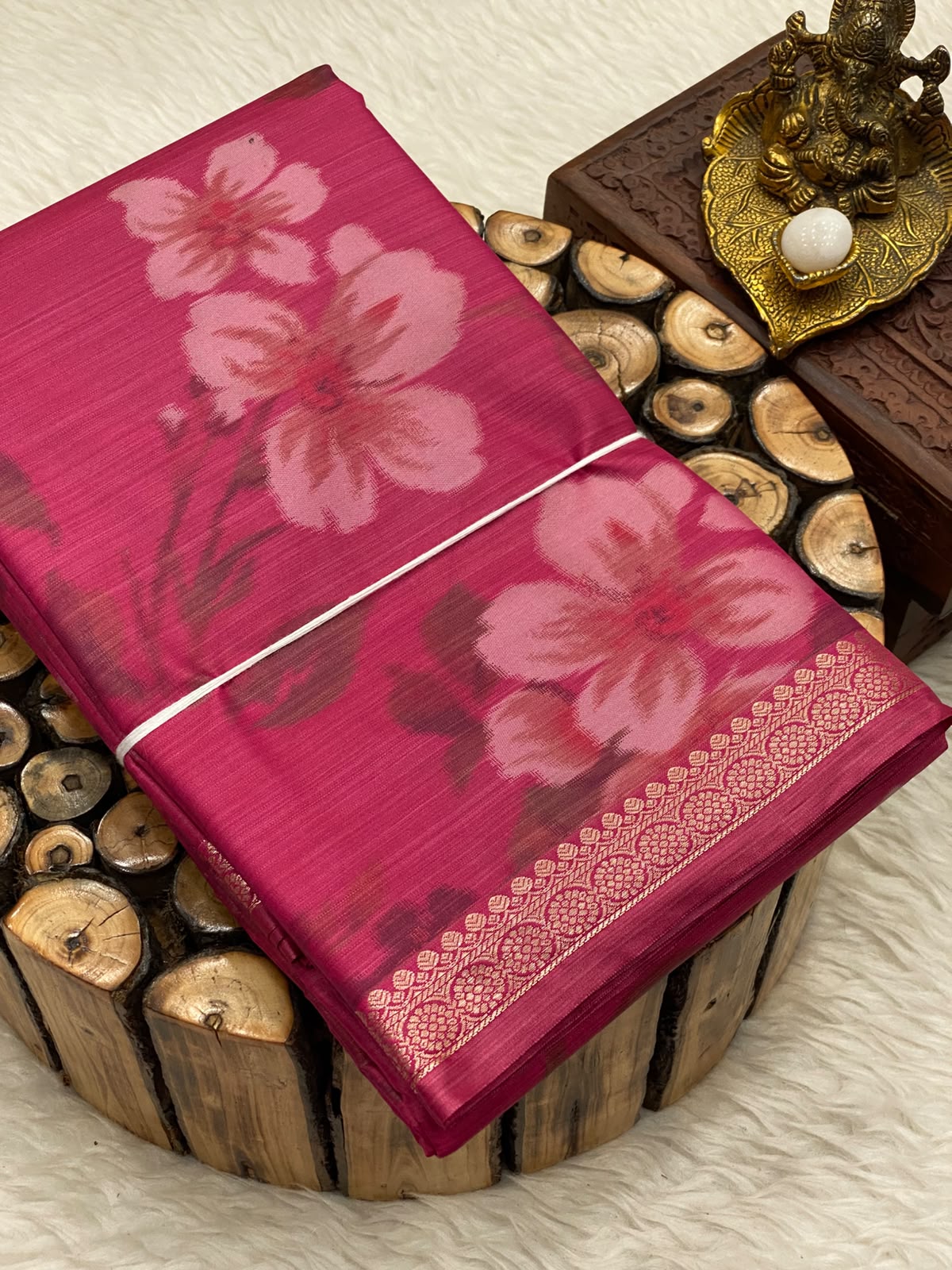 Small Border Printed Silk Sarees