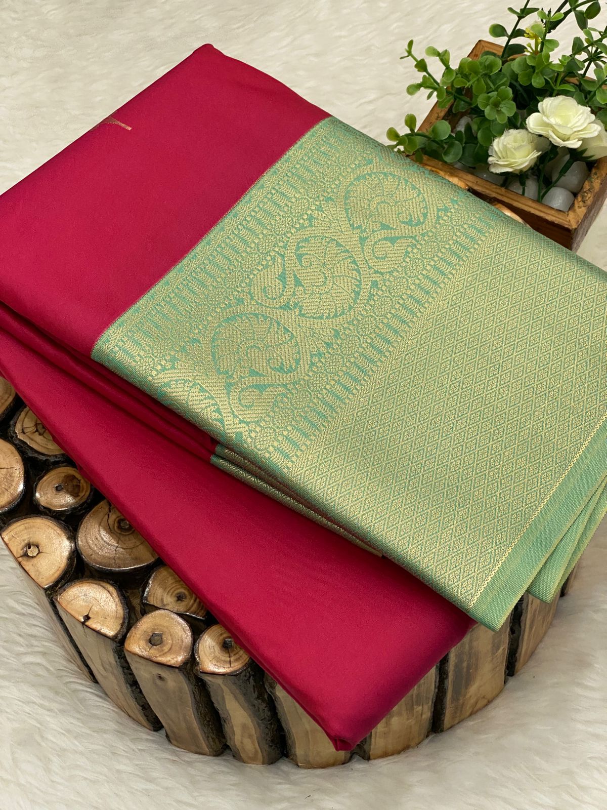 Premium Kanchi Korvai Border Saree