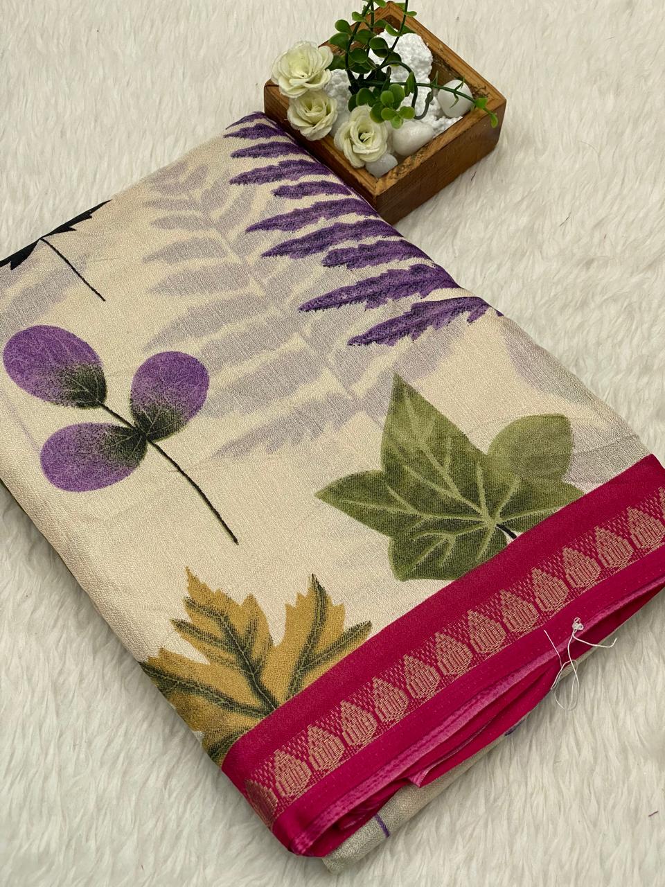 Viscose Chiffon Sarees - vol1