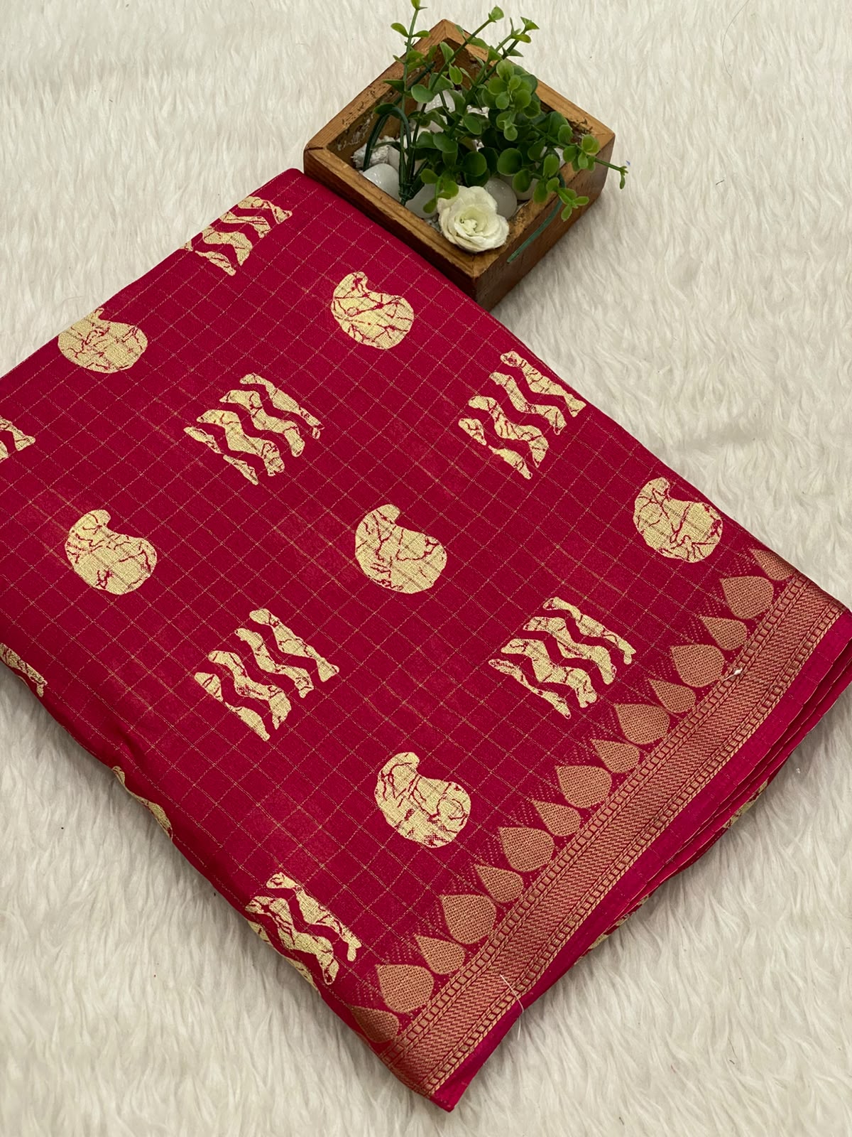 Viscose Chiffon Sarees - vol1