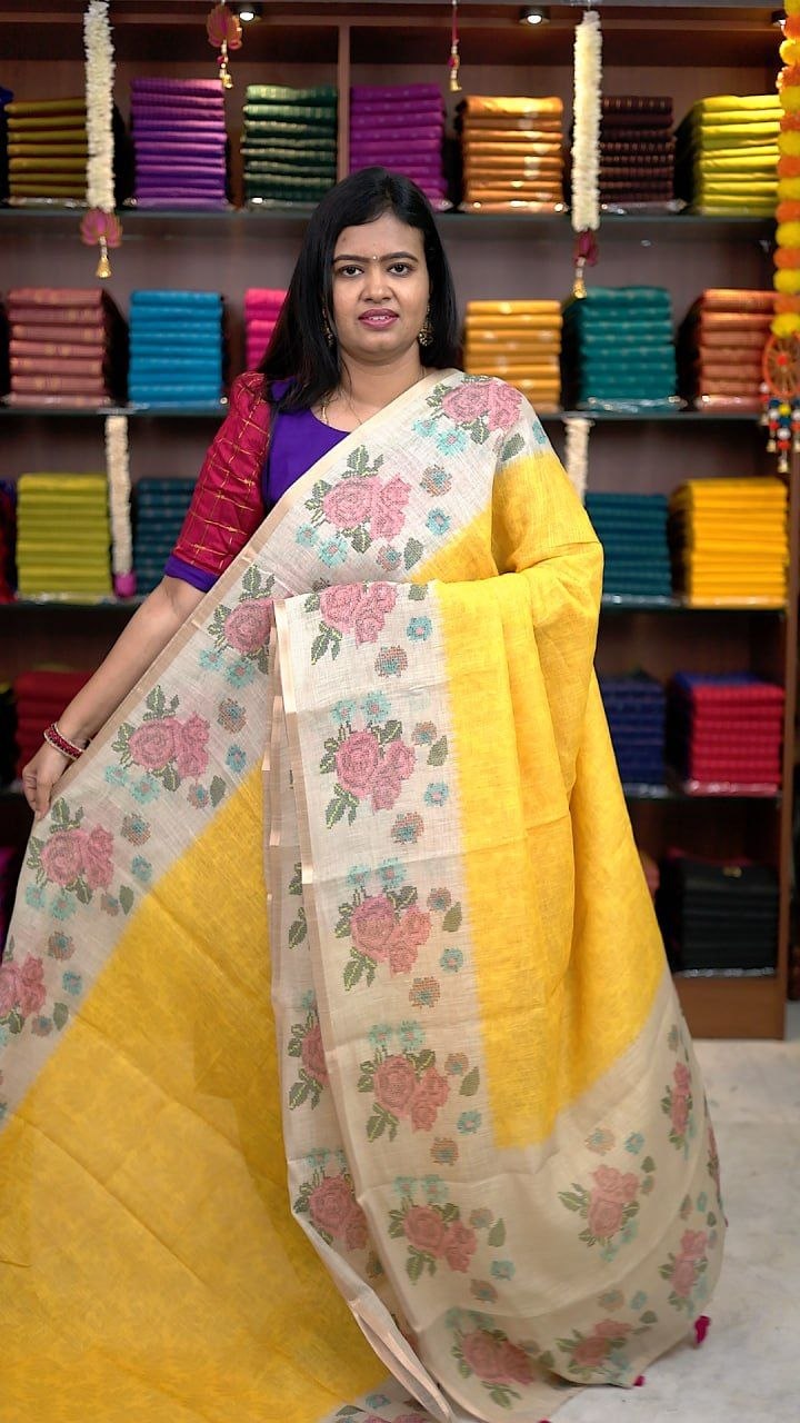 Linen Cotton Sarees