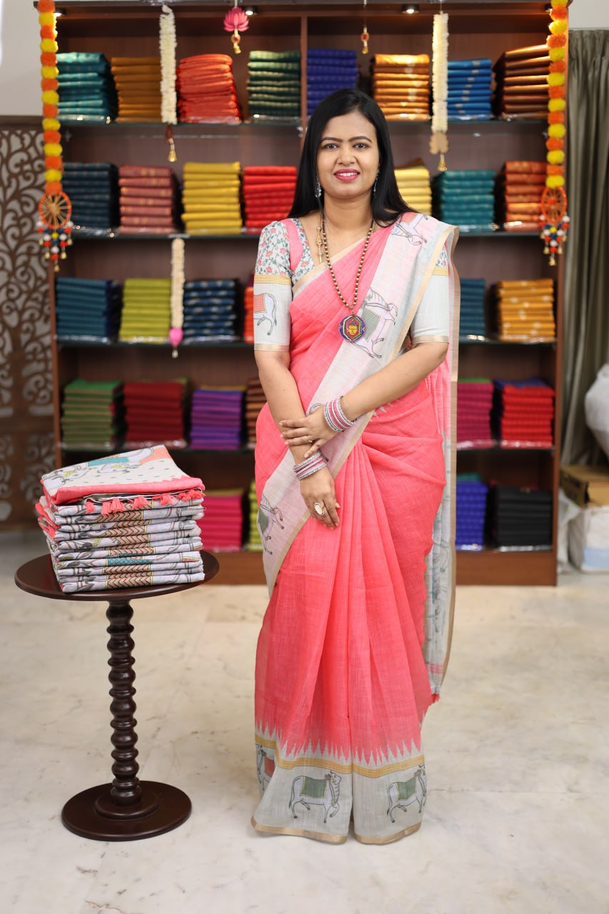 Linen Cotton Saree - Vol3