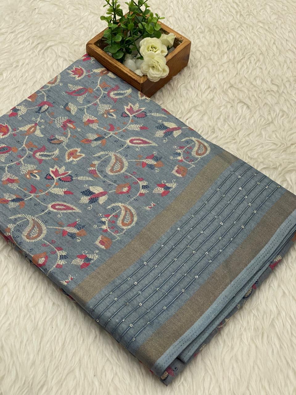 Border Sequence Dola Sarees