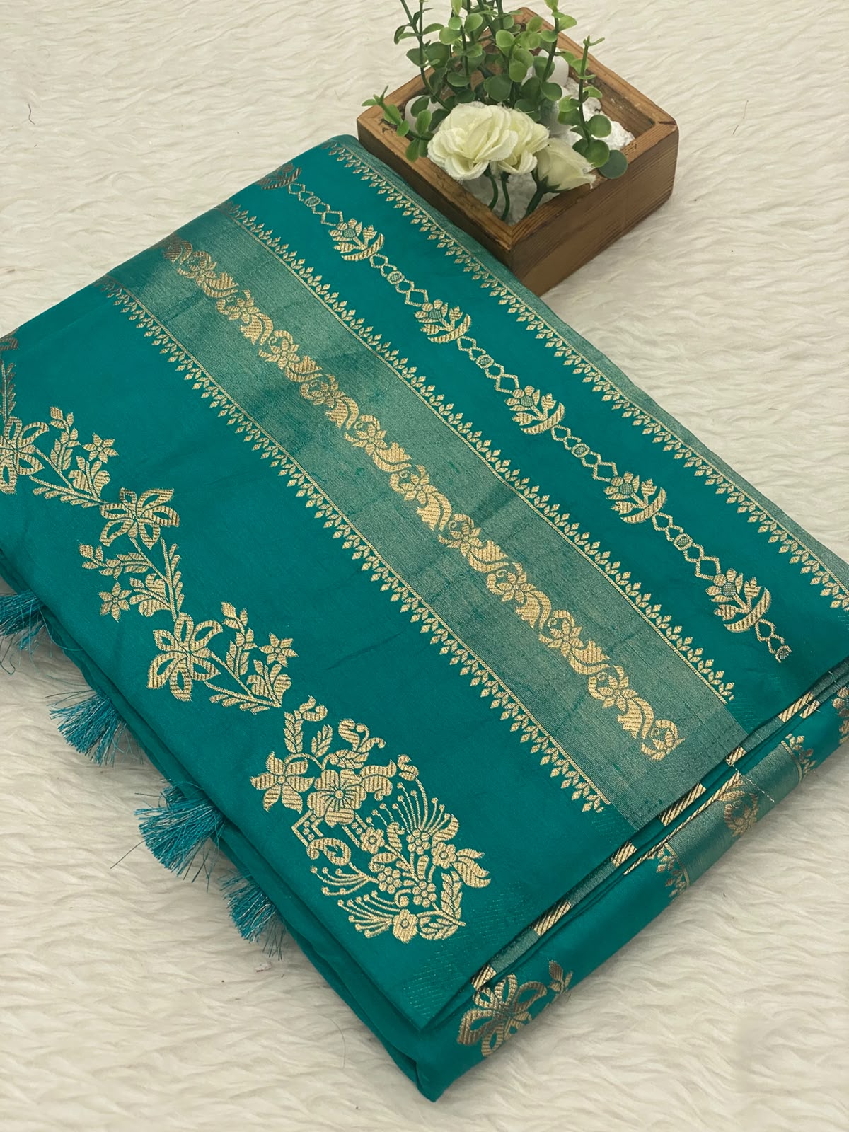 Viscose Crepe Silk Sarees