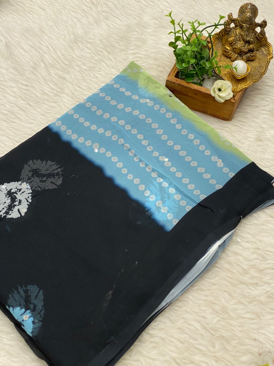 Original Mirror Work Saree
