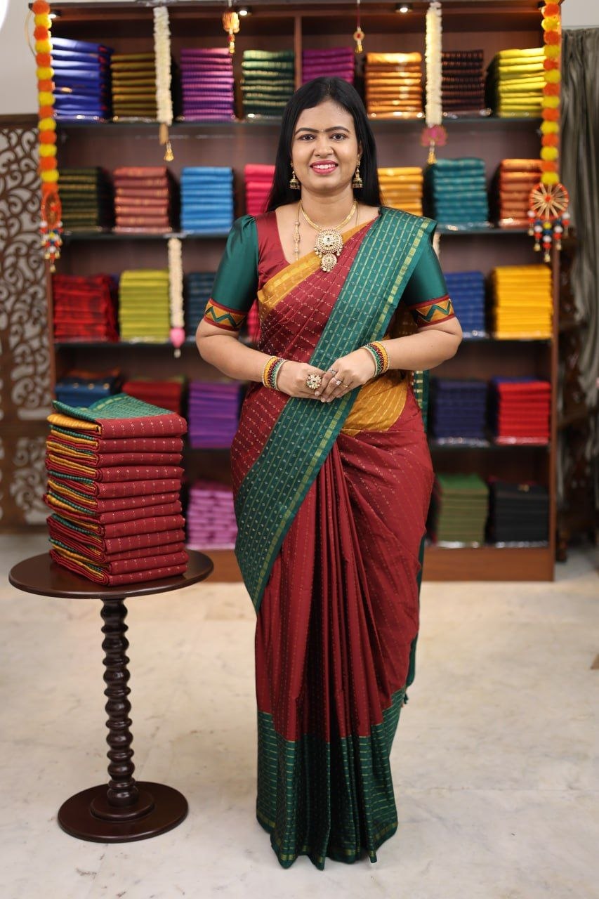 Arani Vairaooshi Bridal Soft Silk Saree