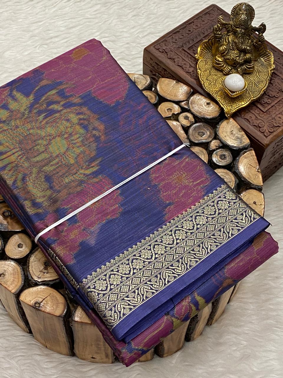 Small Border Printed Silk Sarees